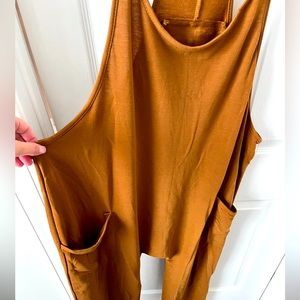 Jumper caramel color, can be worn summer or winter over tanks or long sleeves